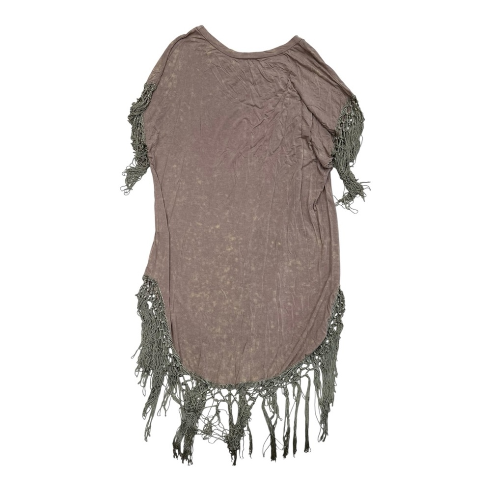 Pol Boho Fringe Hem Tunic Top - Size Large - Picture 5 of 5